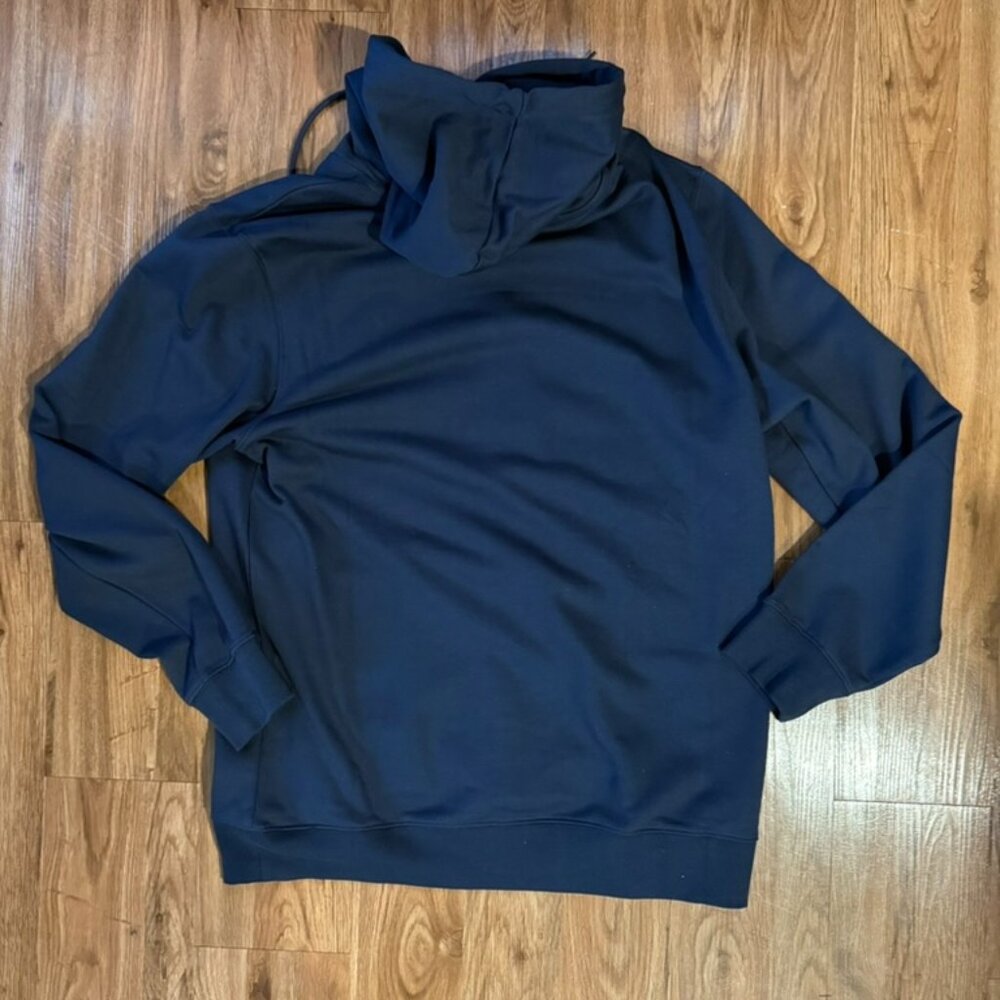 Balenciaga Trademark Logo Graphic Print Hoodie Navy Size EUR XXL - Picture 2 of 4